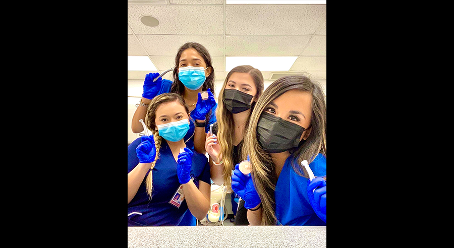 dental students wearing face masks